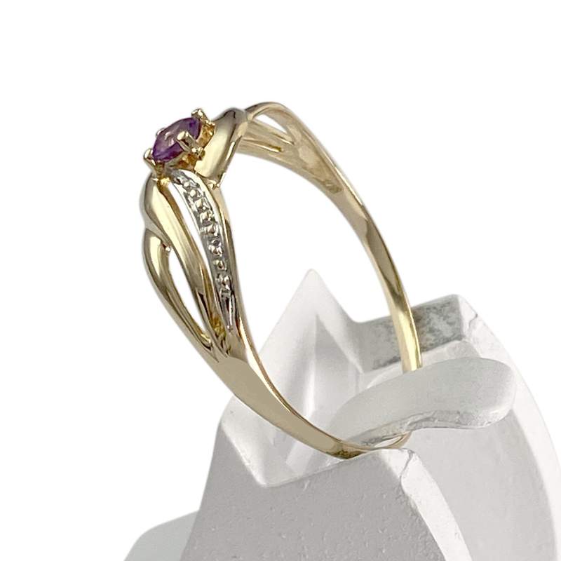 Bague d'occasion or 750 tons amethyste - vue 2