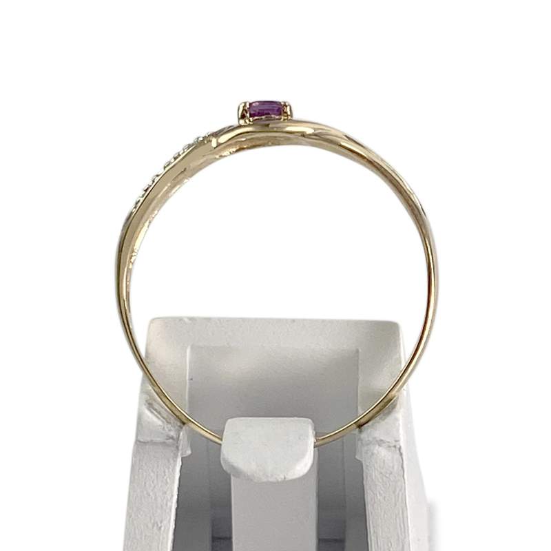 Bague d'occasion or 750 tons amethyste - vue 3