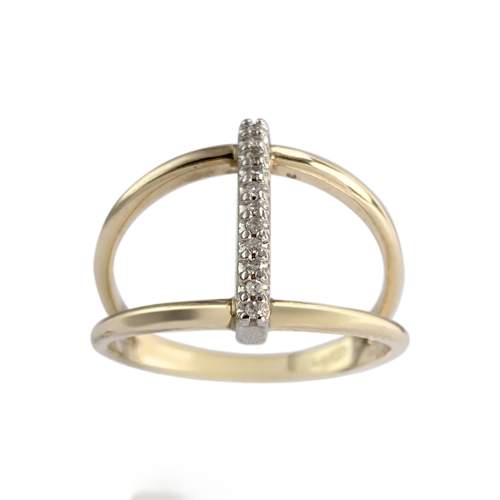 Bague d'occasion 2 ors 375 diamant