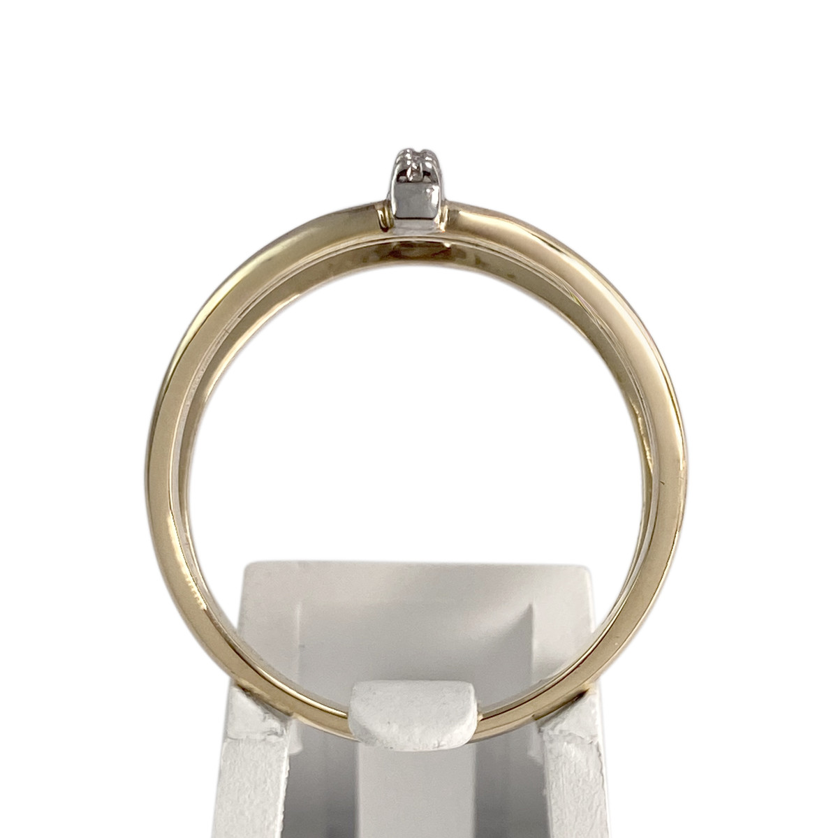 Bague d'occasion 2 ors 375 diamant - vue 3