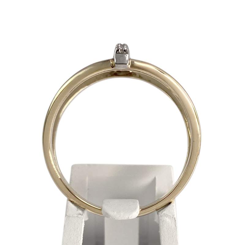 Bague d'occasion 2 ors 375 diamant - vue 3