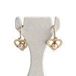 Boucles d'oreilles d'occasion or 750 jaune perle de culture - vue 1