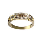 Bague d'occasion or 750 jaune diamants - vue 1