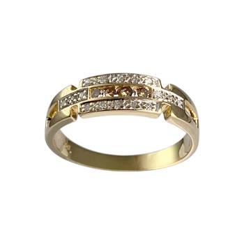Bague d'occasion or 750 jaune diamants