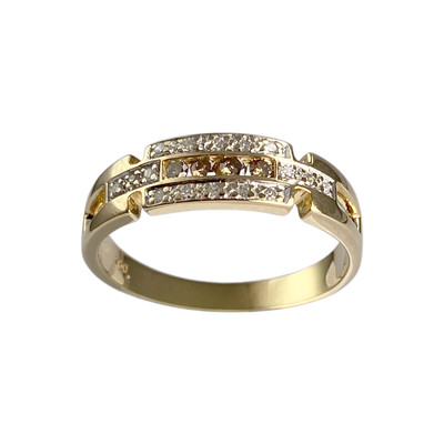 Bague d'occasion or 750 jaune diamants