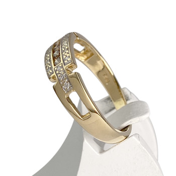 Bague d'occasion or 750 jaune diamants