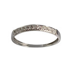 Bague d'occasion or 375 blanc diamant - vue 1