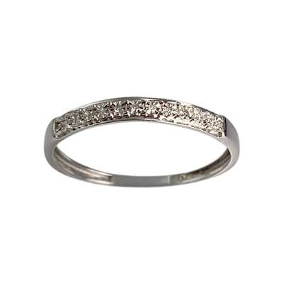 Bague d'occasion or 375 blanc diamant