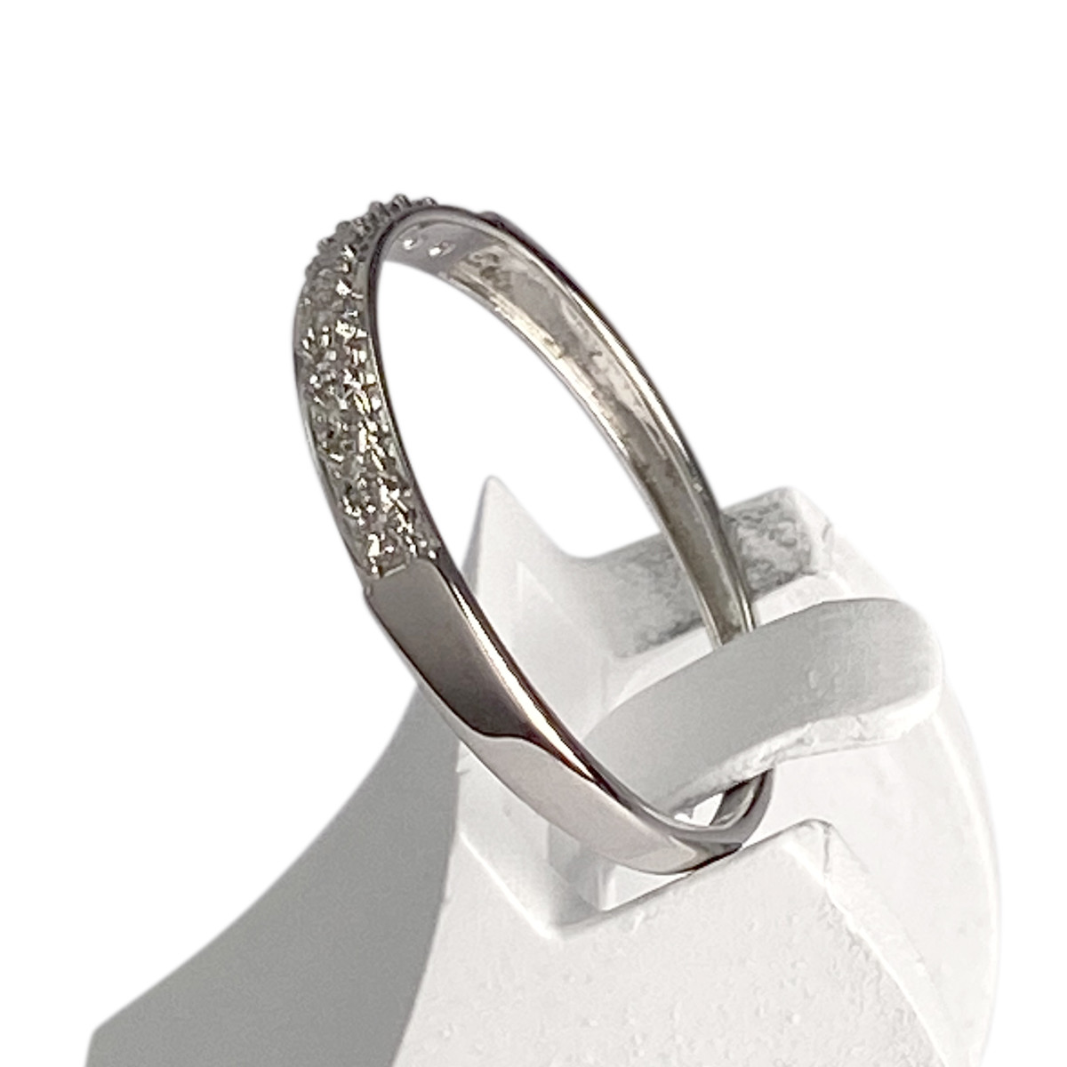 Bague d'occasion or 375 blanc diamant - vue 2