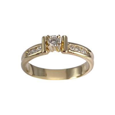 Bague d'occasion or 750 jaune diamant
