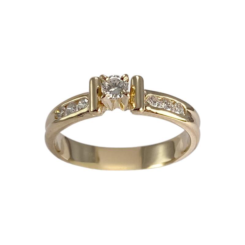 Bague d'occasion or 750 jaune diamant - vue 1