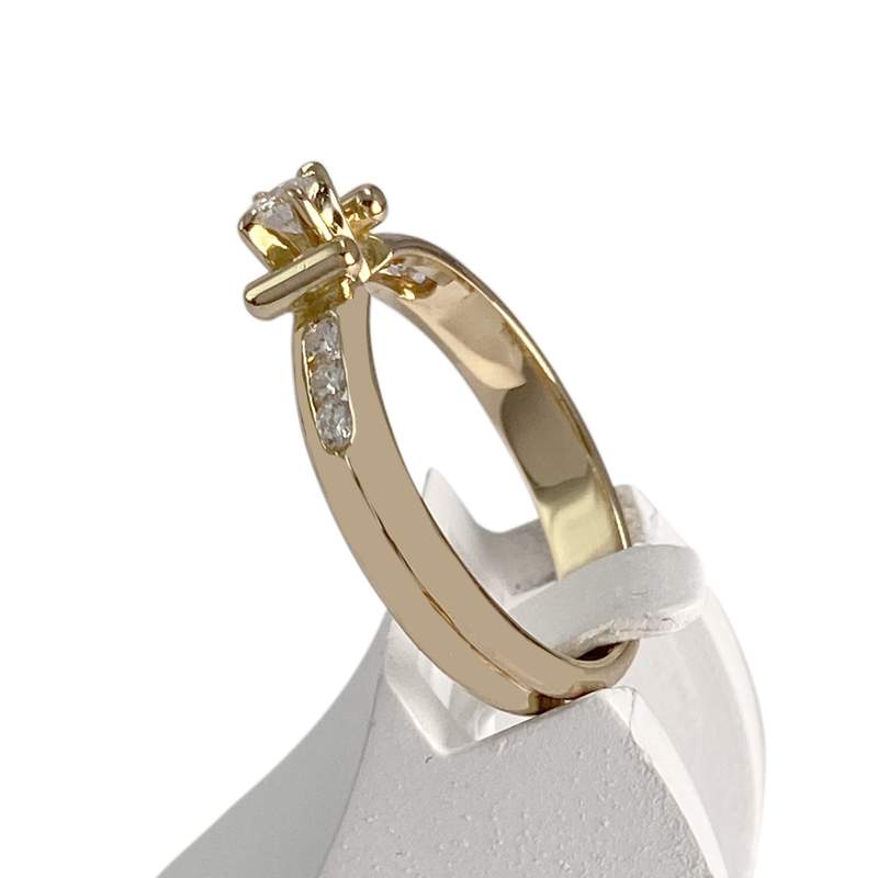 Bague d'occasion or 750 jaune diamant - vue 2