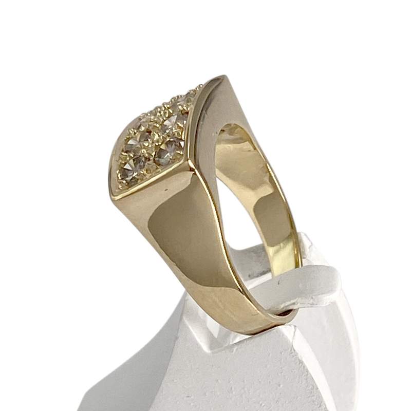 Bague d'occasion or 750 jaune diamant - vue 2