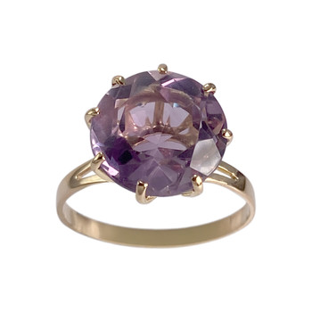 Bague d'occasion or 750 jaune amethyste