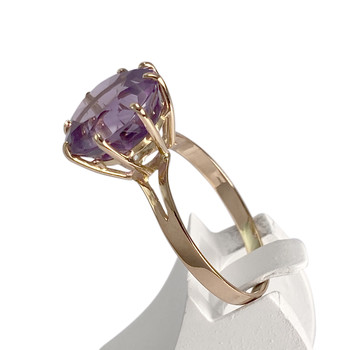 Bague d'occasion or 750 jaune amethyste