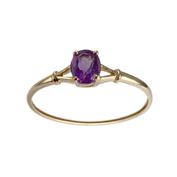 Bague d'occasion or 750 jaune amethyste