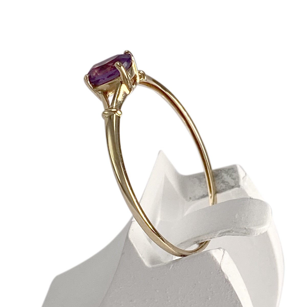 Bague d'occasion or 750 jaune amethyste - vue 2