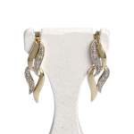 Boucles d'oreilles d'occasion 2 tons 750 diamant - vue 1