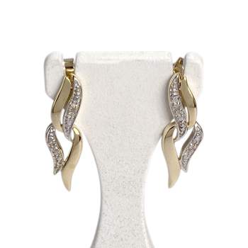 Boucles d'oreilles d'occasion 2 tons 750 diamant