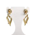 Boucles d'oreilles d'occasion 2 tons 750 diamant - vue 3
