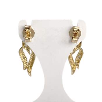 Boucles d'oreilles d'occasion 2 tons 750 diamant