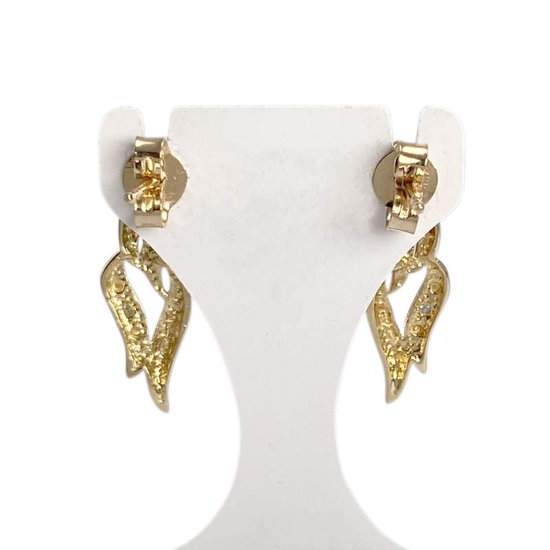Boucles d'oreilles d'occasion 2 tons 750 diamant - vue 3