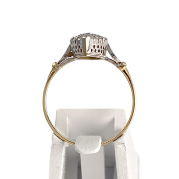 Bague d'occasion 2 tons or 750 marquise diamants
