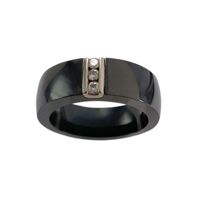 Bague d'occasion or 750 blanc diamant - vue 1