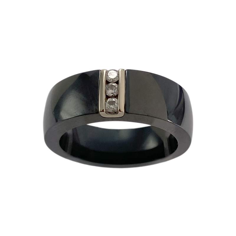 Bague d'occasion or 750 blanc diamant - vue 1