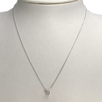 Collier d'occasion or 375 blanc maille forcat diamant - vue 2