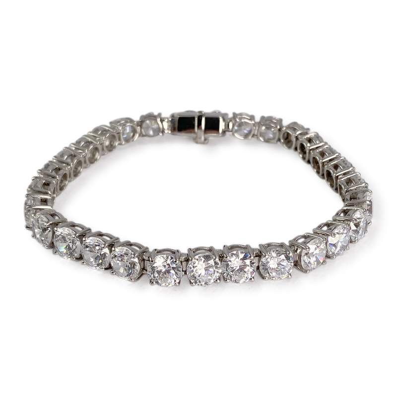 Bracelet d'occasion or 585 blanczirconias - vue 2