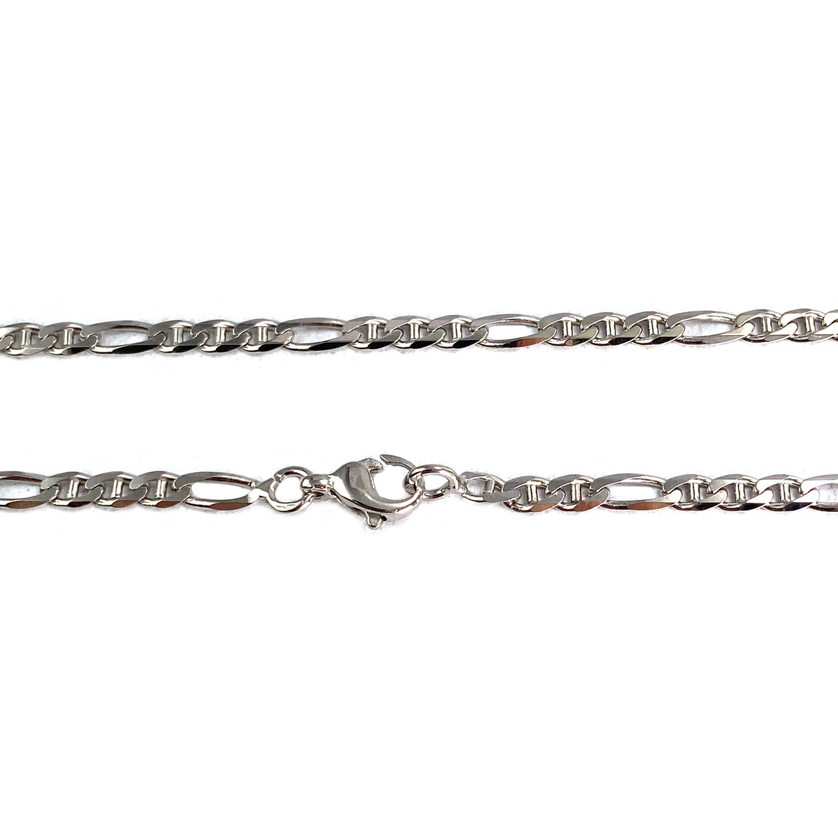 Chaîne d'occasion or 750 blanc maille cheval et alternée 45.5 cm - vue 3