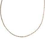 Chaîne d'occasion or 750 rose maille plate 44.5 cm - vue 1