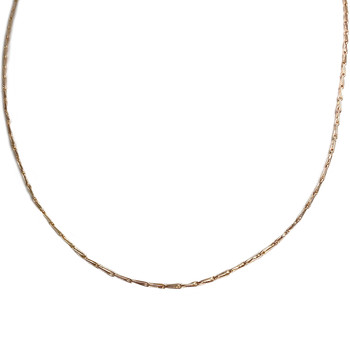 Chaîne d'occasion or 750 rose maille plate 44.5 cm