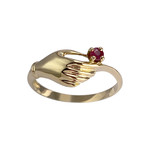 Bague d'occasion or 750 jaune rubis - vue 1