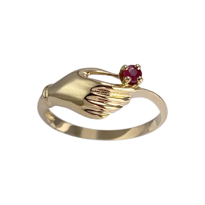 Bague d'occasion or 750 jaune rubis - vue 1