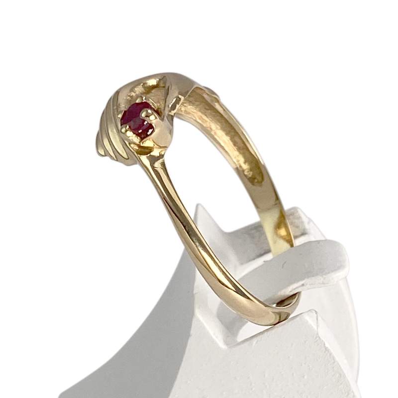 Bague d'occasion or 750 jaune rubis - vue 2