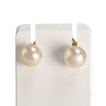 Boucles d'oreilles d'occasion or 750 jaune perle de culture - vue 1