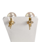 Boucles d'oreilles d'occasion or 750 jaune perle de culture - vue 3