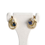 Boucles d'oreilles d'occasion or 750 jaune saphirzirconias - vue 1