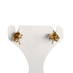 Boucles d'oreilles d'occasion or 750 jaune saphirzirconias - vue 3
