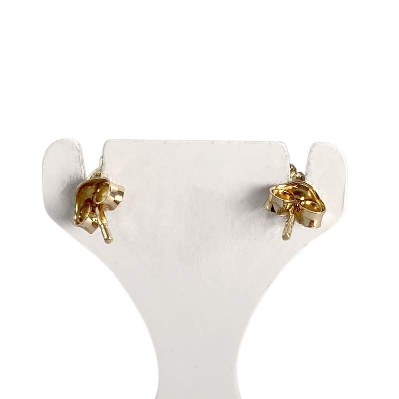 Boucles d'oreilles d'occasion or 750 jaune saphirzirconias - vue 3