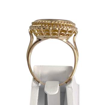 Bague AUGIS d'occasion or 750 jaune diamant rubis synthetique