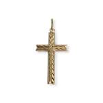Pendentif d'occasion or 750 jaune croix - vue 1