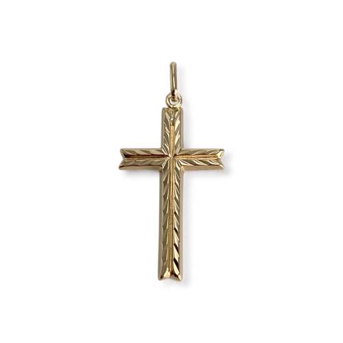 Pendentif d'occasion or 750 jaune croix