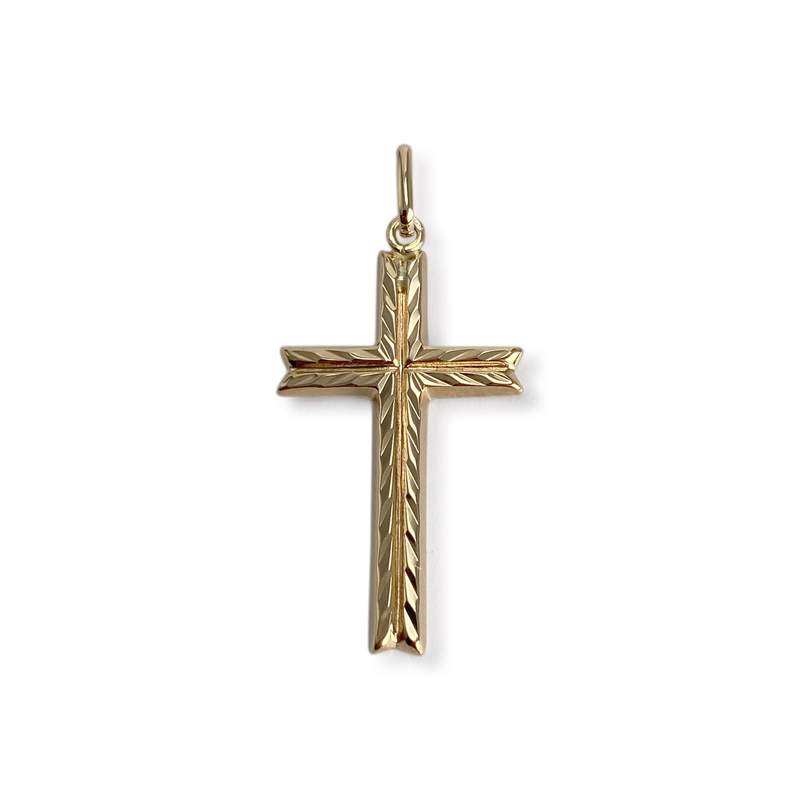 Pendentif d'occasion or 750 jaune croix - vue 1