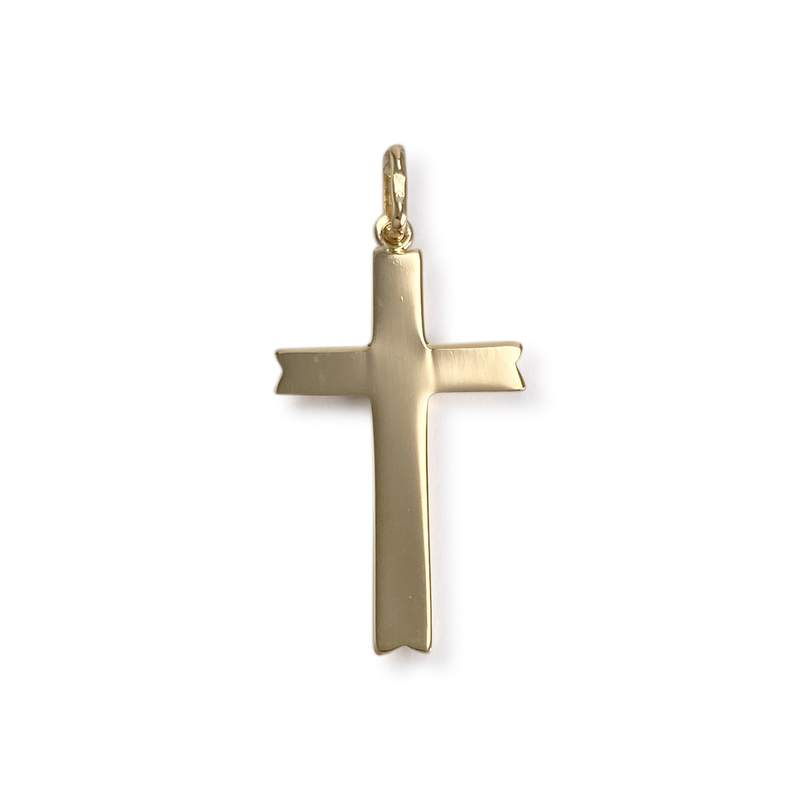 Pendentif d'occasion or 750 jaune croix - vue 2