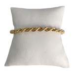 Bracelet d'occasion or 750 jaune maille torsadée - vue 1