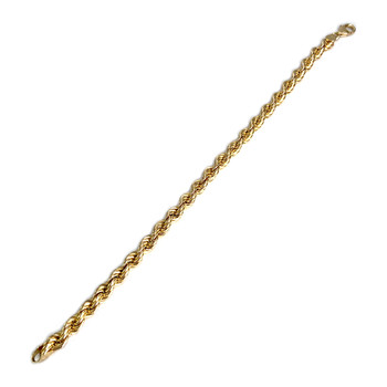 Bracelet d'occasion or 750 jaune maille torsadée