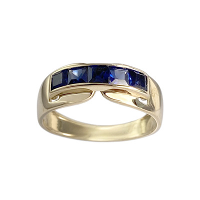 Bague d'occasion or 375 jaune saphir - vue 1